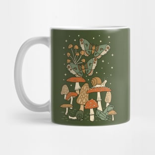 Mushroom Garden Winter Night Mug